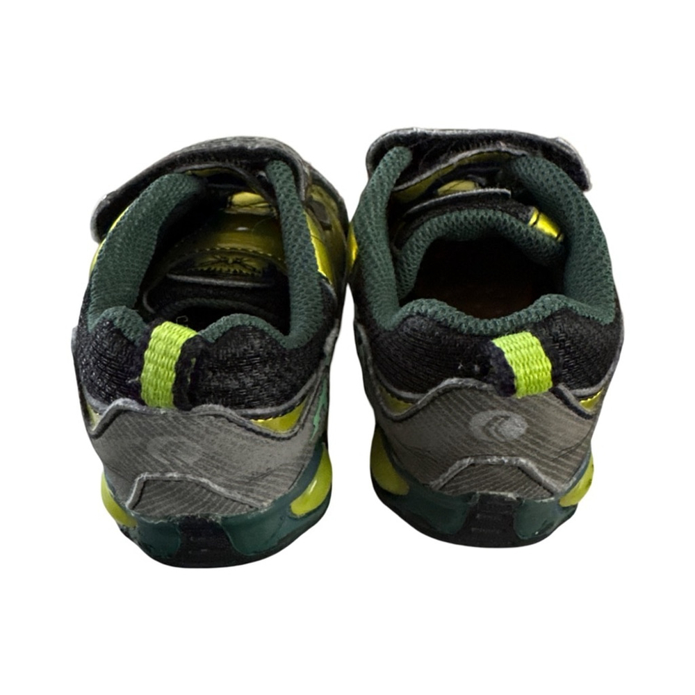 GEOX Kids Hulk Themed Black and Green Shoes - 5 1/2 - Picture 3 of 5